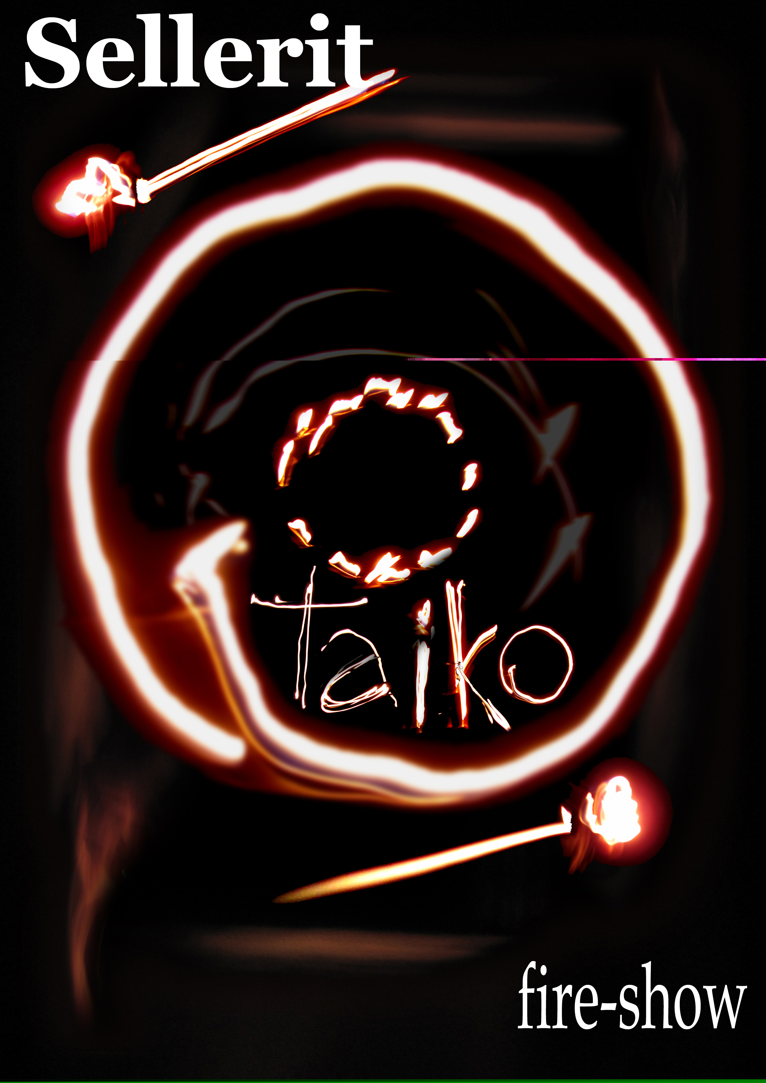 Poster layout of a show-group performance